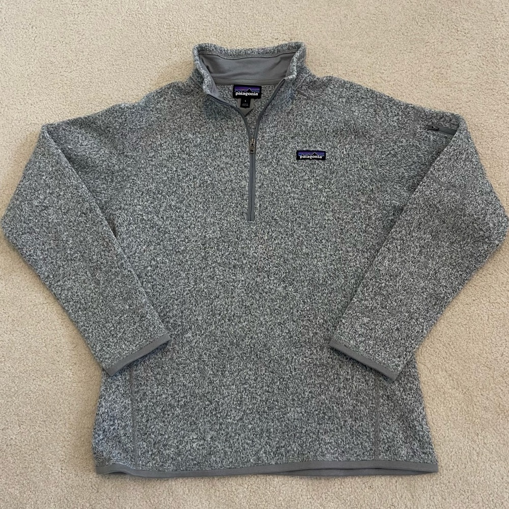 Patagonia Women’s Better Sweater 1/4 Zip Fleece Birch White